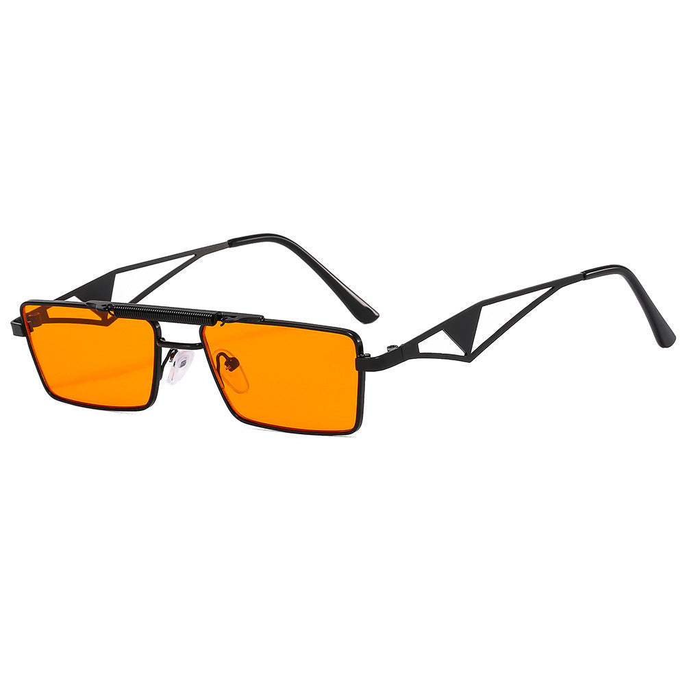 Fashionable sunglasses with square frame and mirrored lenses Bowlift