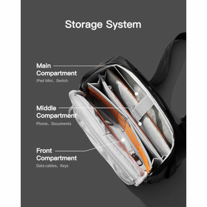 Versatile shoulder bag with individual compartment system Bowlift
