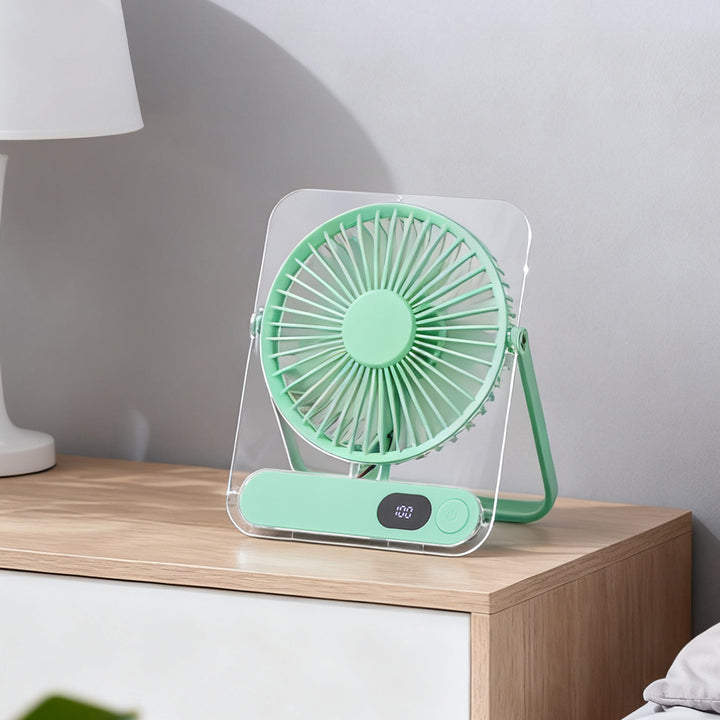 Unisex Portable Table Fan with Variable Speed Control and USB-C Connection Bowlift