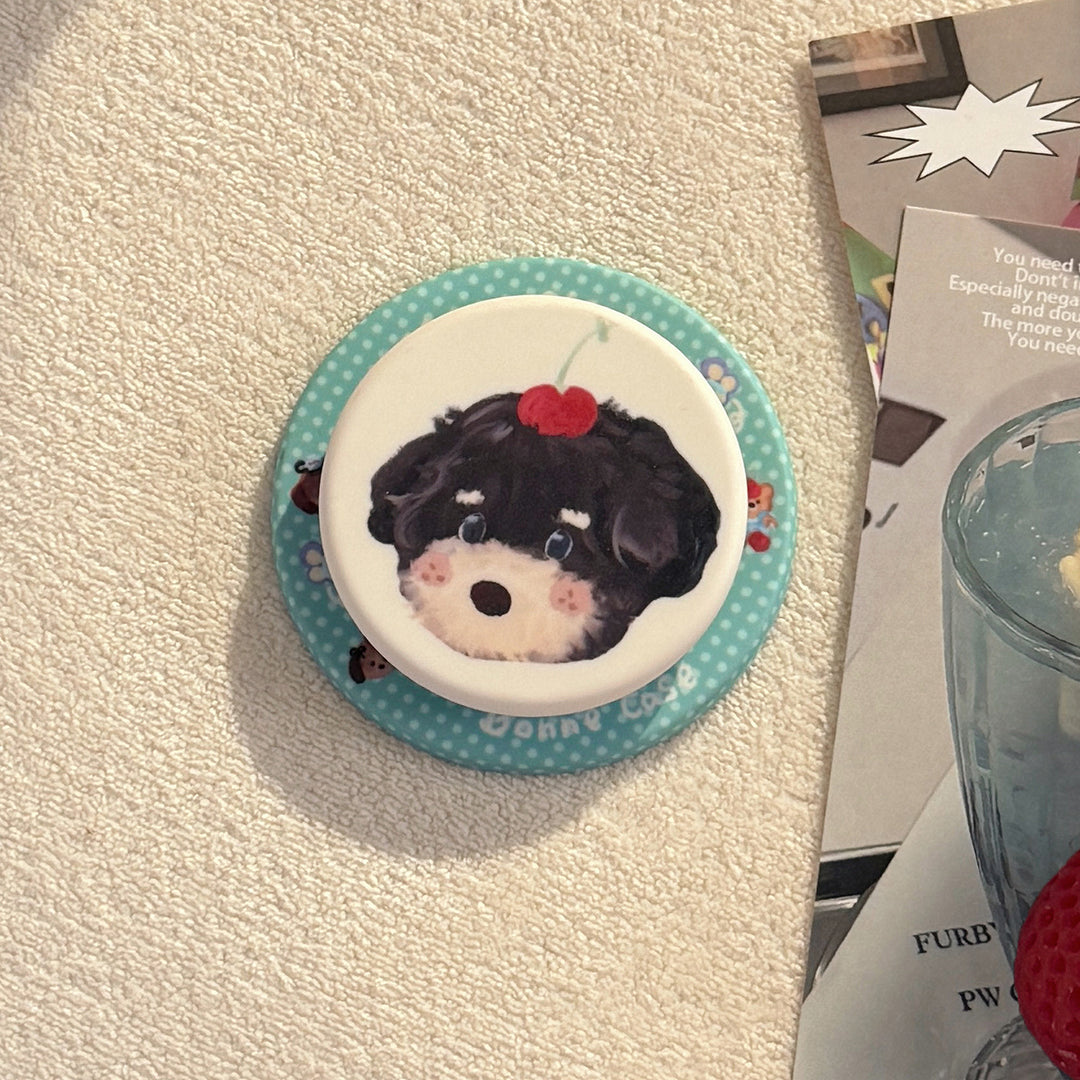 Decorative smartphone finger holder in dog design Bowlift