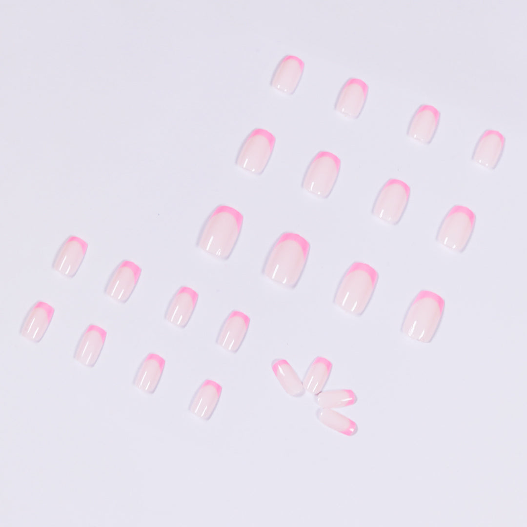 Artificial nail art with elegant French tip Bowlift