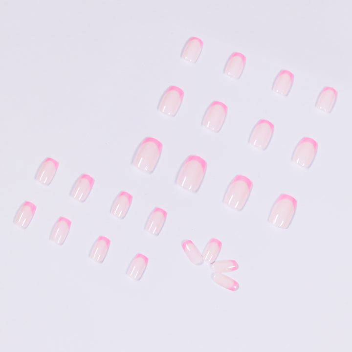 Artificial nail art with elegant French tip Bowlift