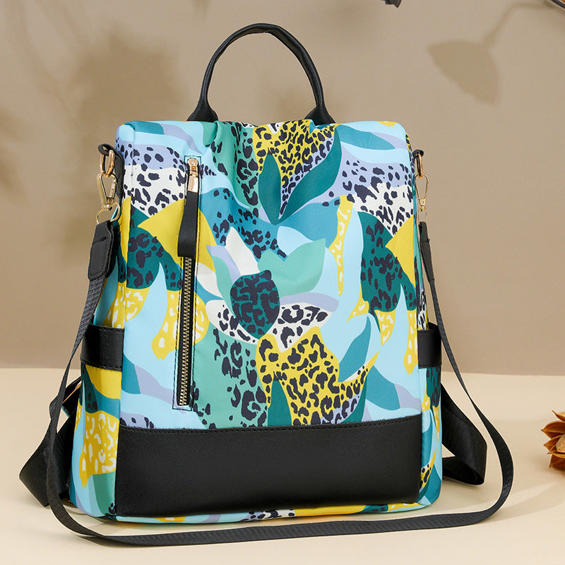 Floral Print Multi-Pocket Backpack Bowlift