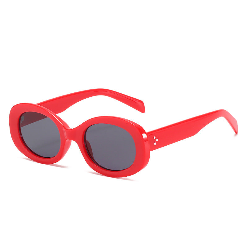 Vintage-Style Oval Frame Sunglasses Bowlift