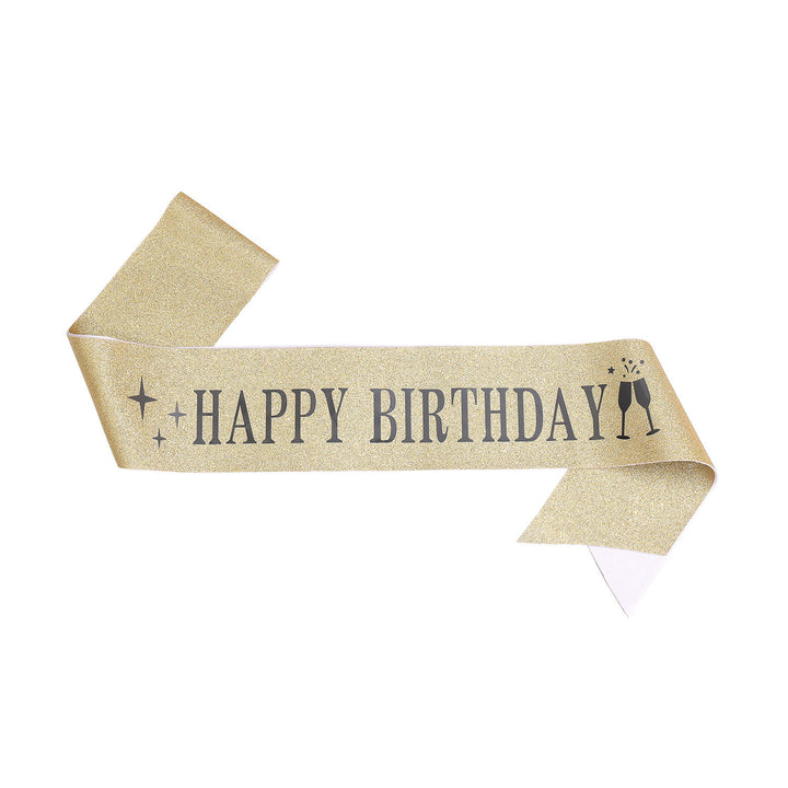 Ladies Glitter Headband with "Happy Birthday" Inscription Bowlift