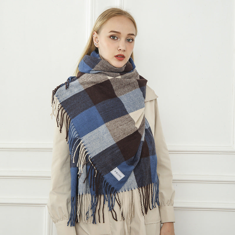 Women large, checkered scarf Bowlift