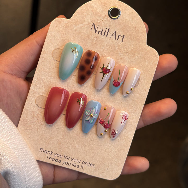 Elegant Decorative Press-On Nail Art Set Bowlift