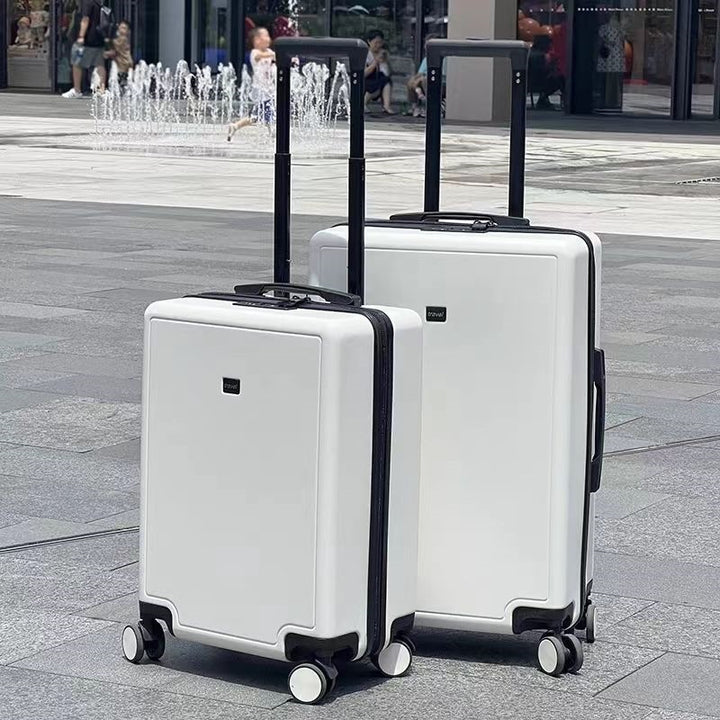 hardshell spinner carry-on suitcase with telescopic handle double-spinner wheels built-in TSA combination lock scratch-resistant ABS shell Bowlift