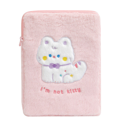 Cute Cat-Themed Furry Pencil Case Bowlift