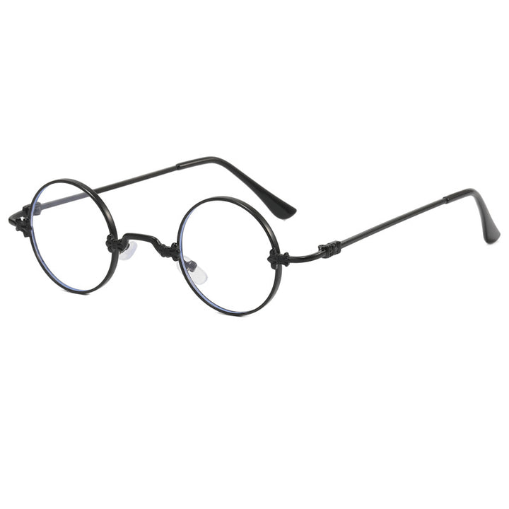 Ladies fashionable round glasses with high-quality metal frame and flexible temples Bowlift