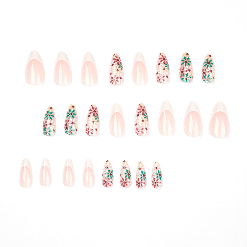 Artful nails with floral design Bowlift