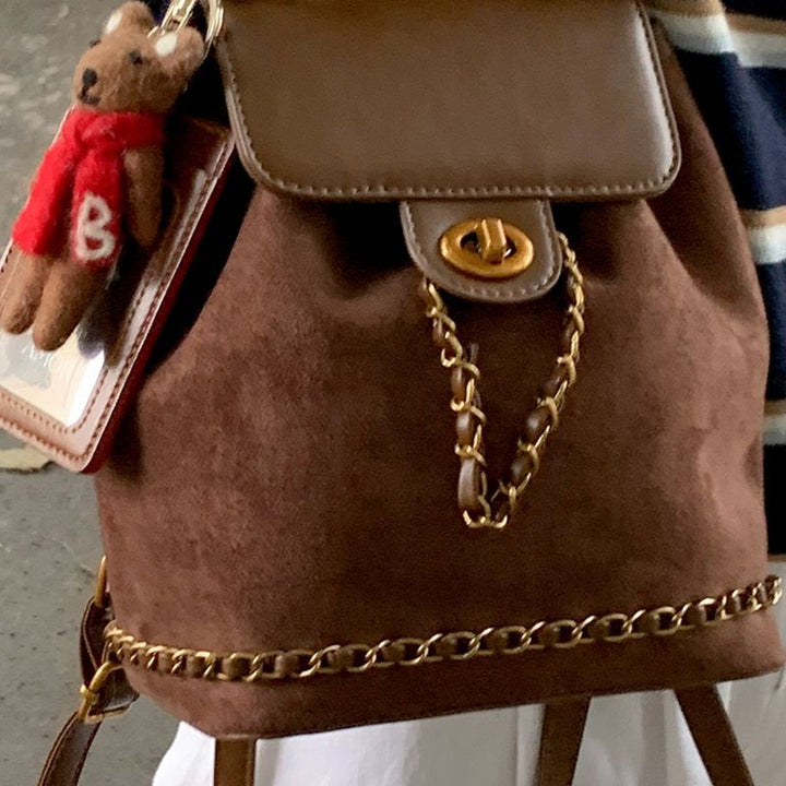 Premium Suede Backpack Bowlift