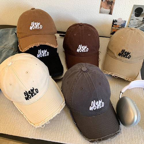 Unisex Distressed Signature Baseball Cap Bowlift