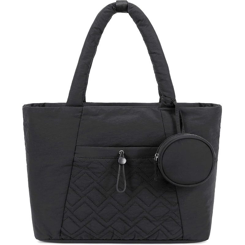 Padded everyday handbag with detachable cosmetic pouch Bowlift