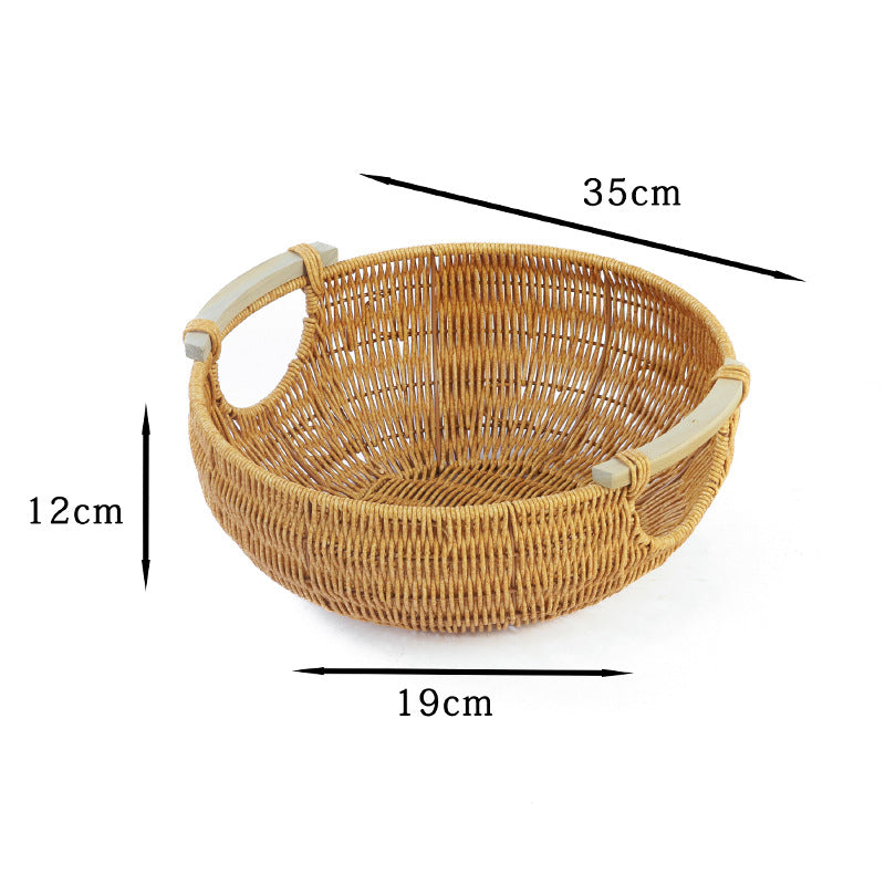 Decorative Woven Living Room Basket Bowlift