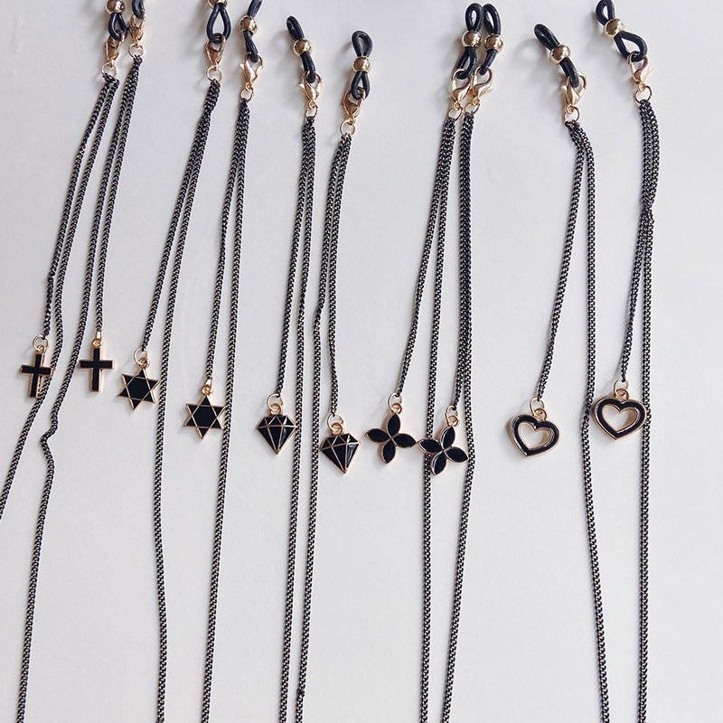 Fashionable glasses holder chain with star pendants Bowlift