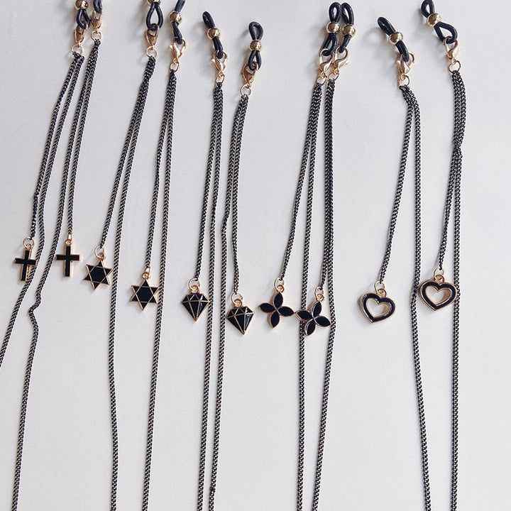 Fashionable glasses holder chain with star pendants Bowlift