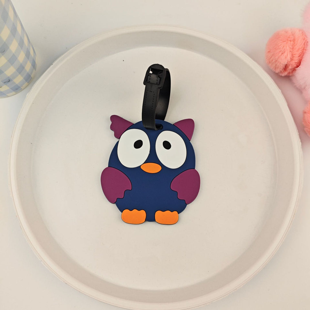 Unisex Playful Owl Luggage Tag Bowlift