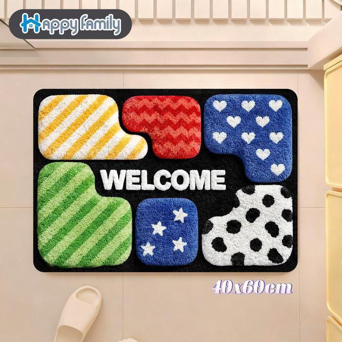 Stylish Geometric Pattern Bath Mat Bowlift