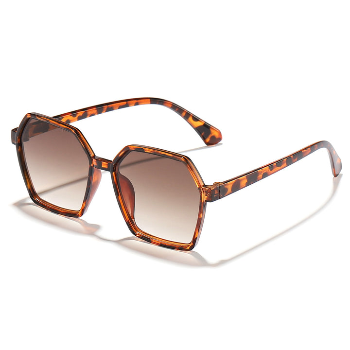 Women elegant sunglasses in modern hexagon design Bowlift