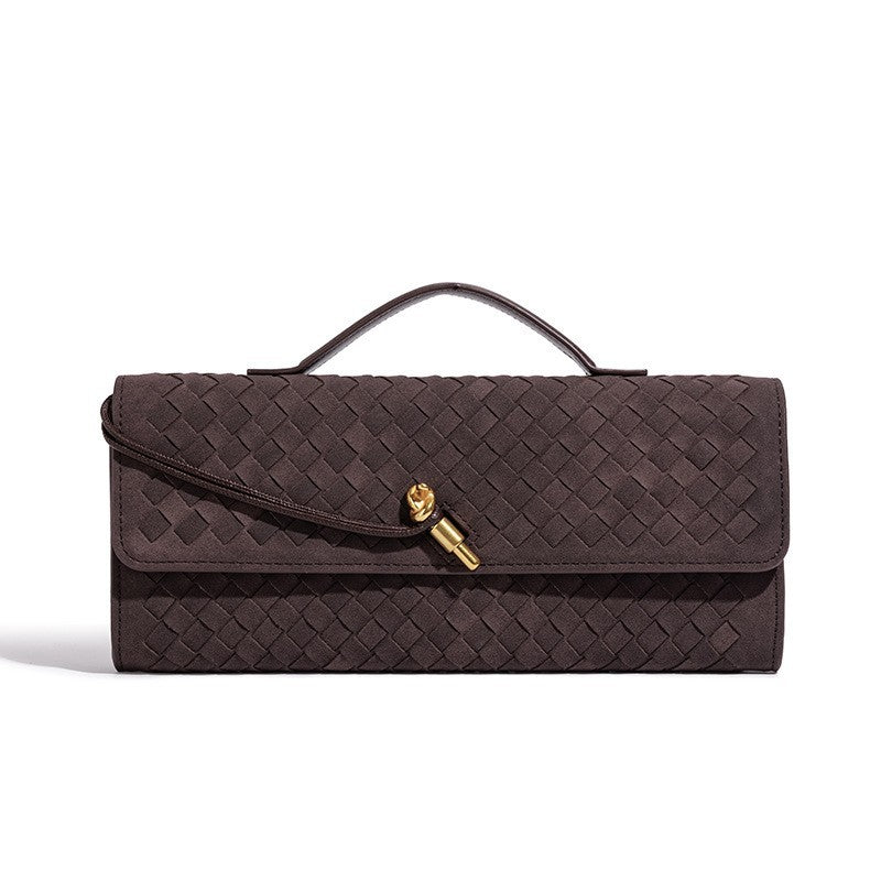 Sculpted Suede Clutch Bag Bowlift