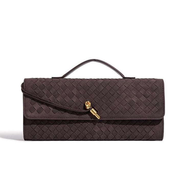 Sculpted Suede Clutch Bag Bowlift