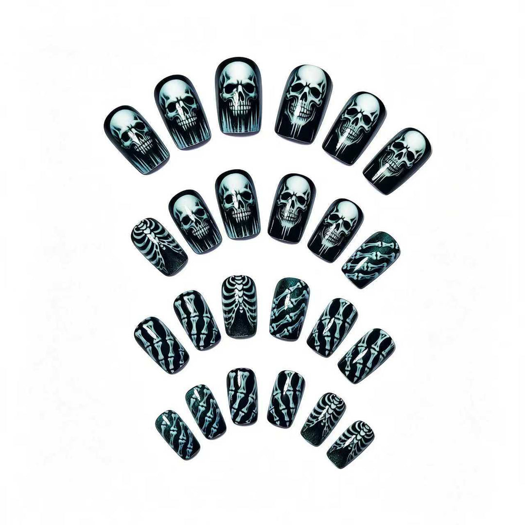 Gothic Skull and Bone Nail Art Set Bowlift