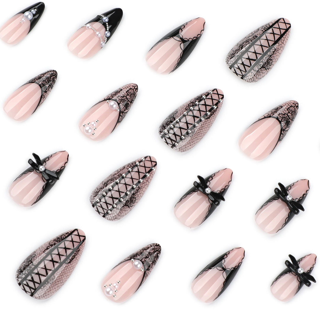 Artful stiletto nails with spike decoration Bowlift