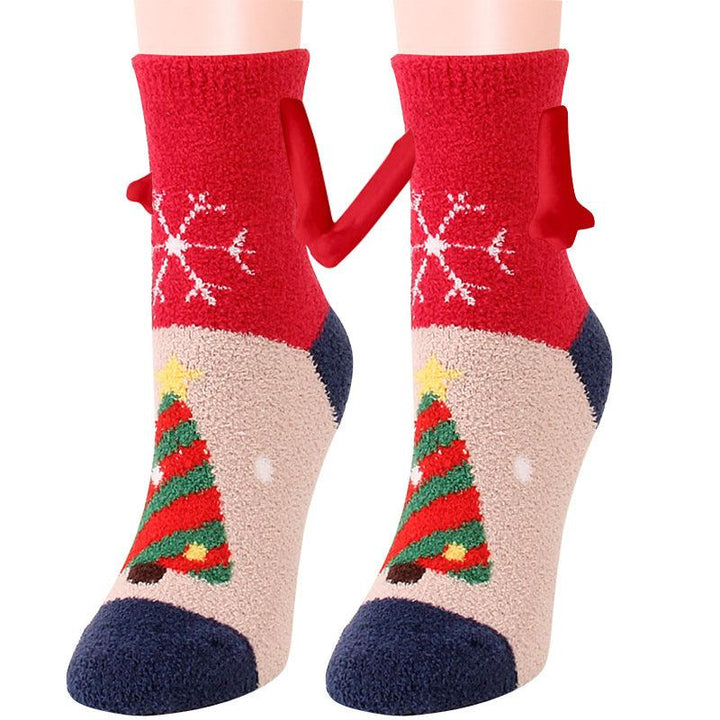 BowLift | Christmas Supplies Coral Fleece Tube Socks Warm Slipper Bed Socks Winter Soft Warm Slipper