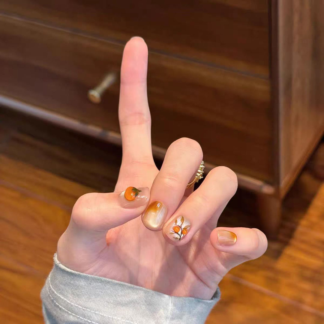 Artistic Floral Press-On Nails Bowlift 1787395011