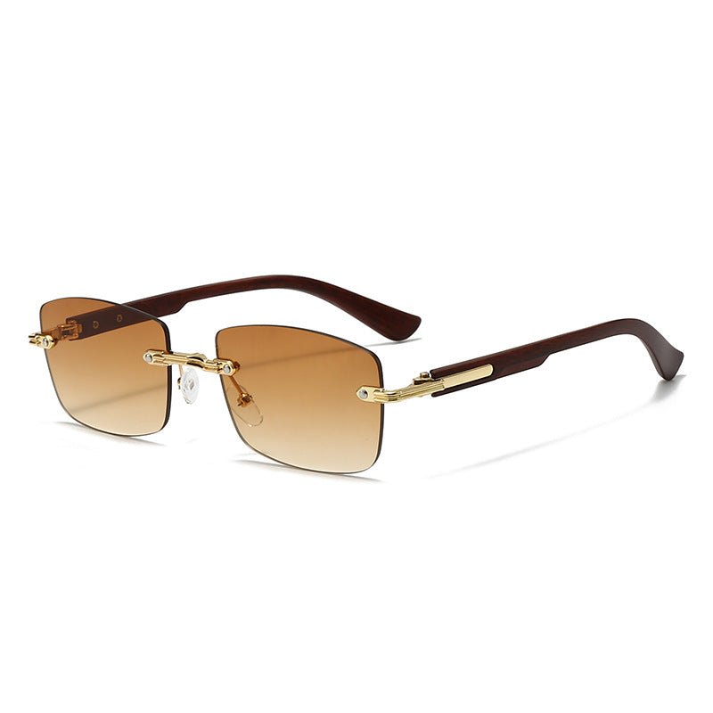 Women's fashionable square sunglasses with elegant wooden accents Bowlift