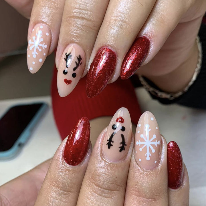 Creative Nail Art Kit with Sparkling Glitter and Festive Designs Bowlift