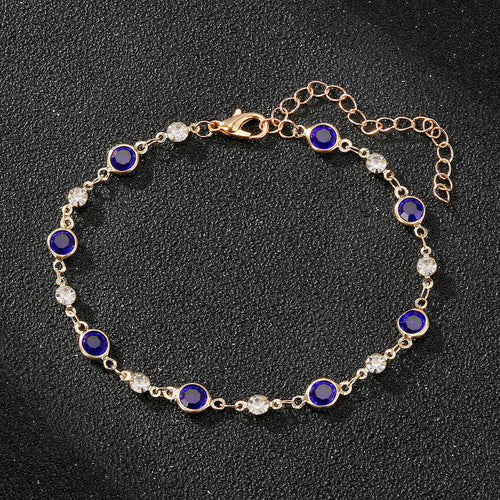 Elegant Rhinestone Chain Anklet Bowlift