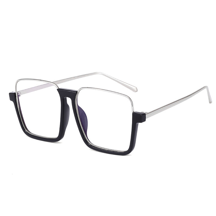Women's square sunglasses with transparent frame and polarized lenses Bowlift
