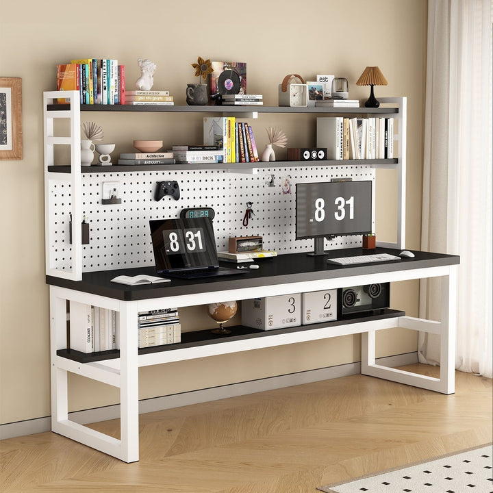 Multifunctional workspace with shelf Bowlift