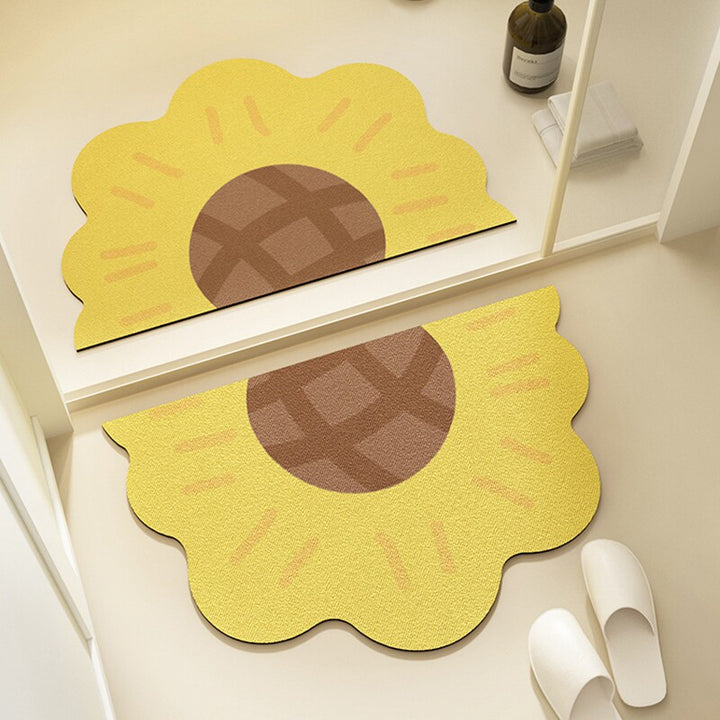 Floral Pattern Bath Mat Bowlift