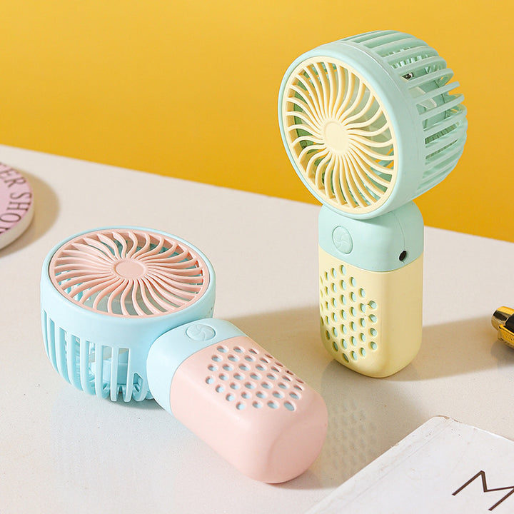 Women's Portable Mini Hand Fan with Ergonomic Handle and USB Charging Function Bowlift