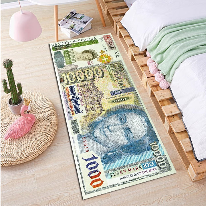 Creative Currency-Themed Area Rug