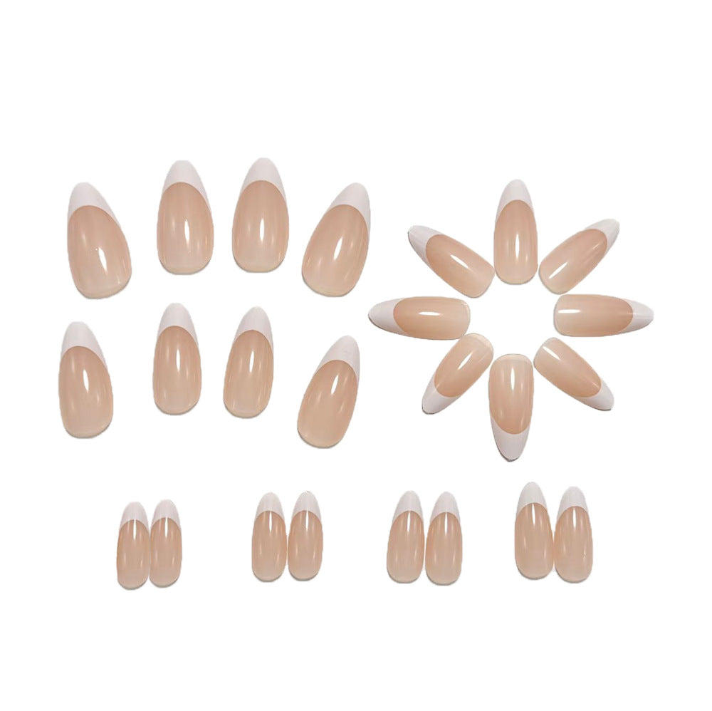 Artificial nails with elegant French style and classic design Bowlift