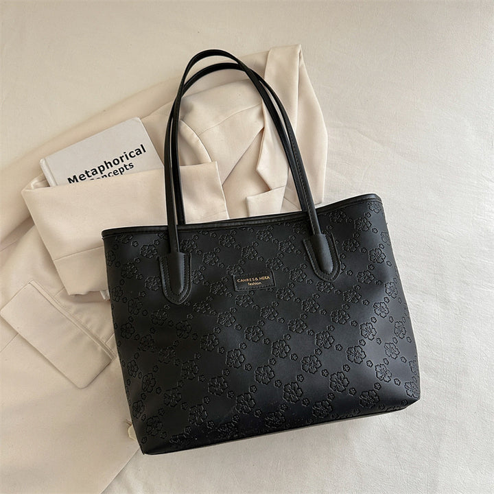Floral Embossed Tote Bag Bowlift