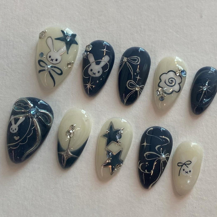 Artistic Themed Press-On Nails Bowlift