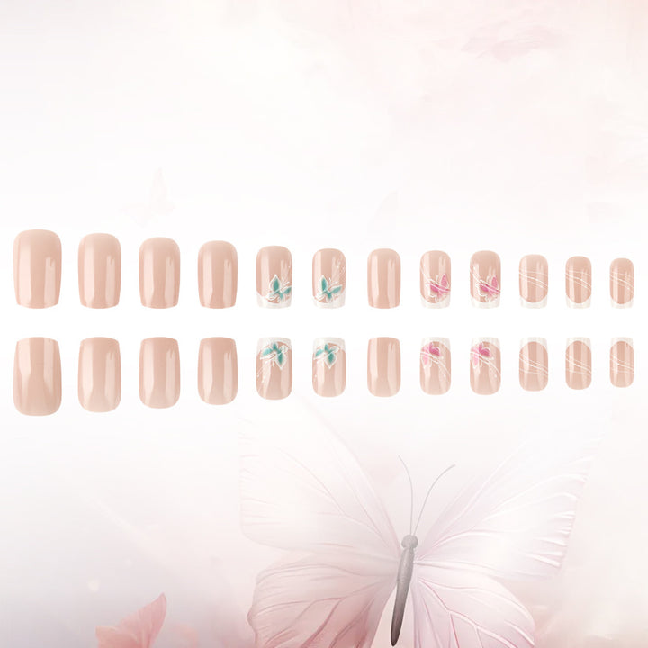 Elegant Floral Design Nail Art Set Bowlift