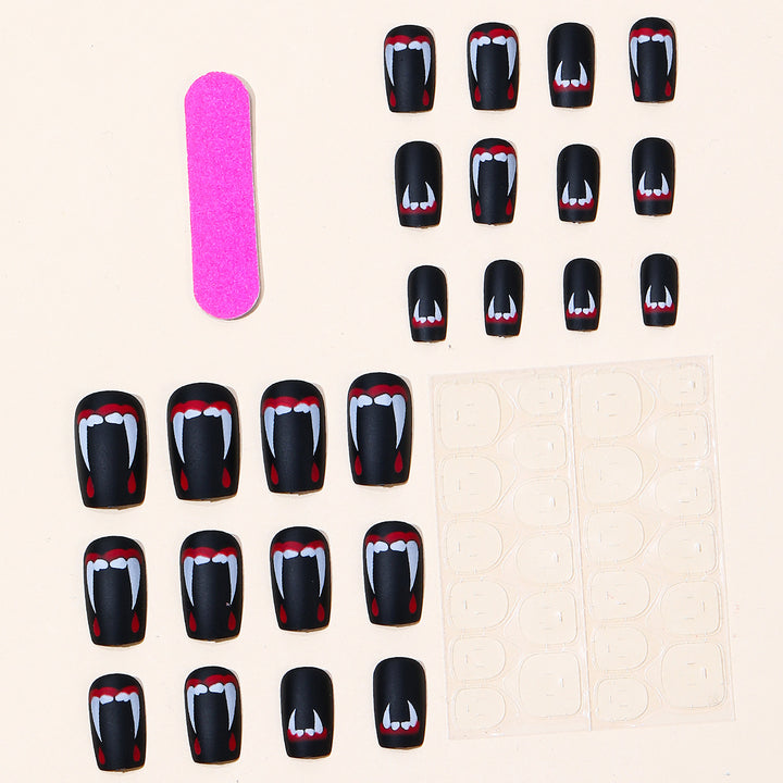 Vampire-Themed Acrylic Nail Art Set Bowlift