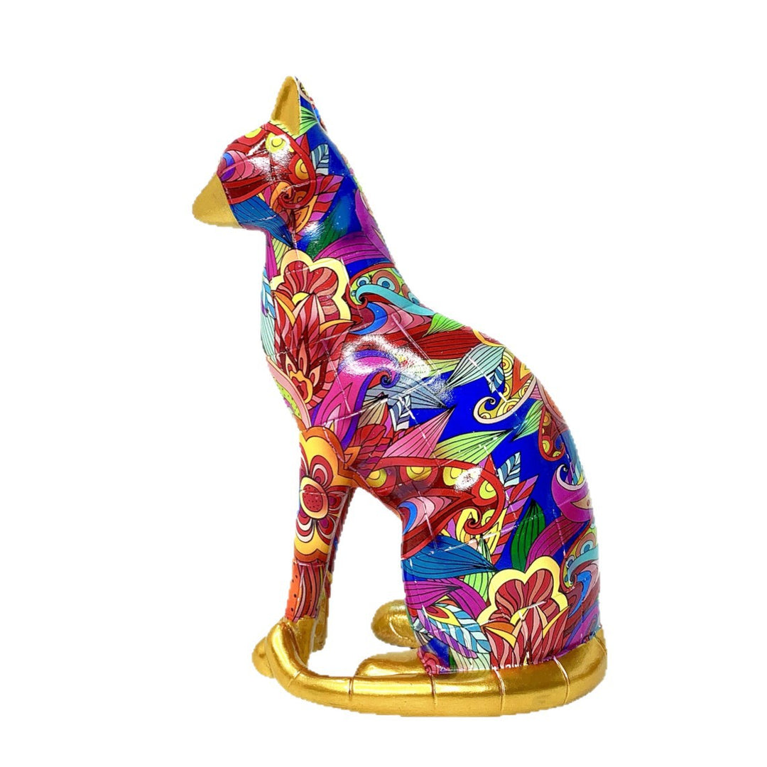 Decorative cat statue in modern art style Bowlift