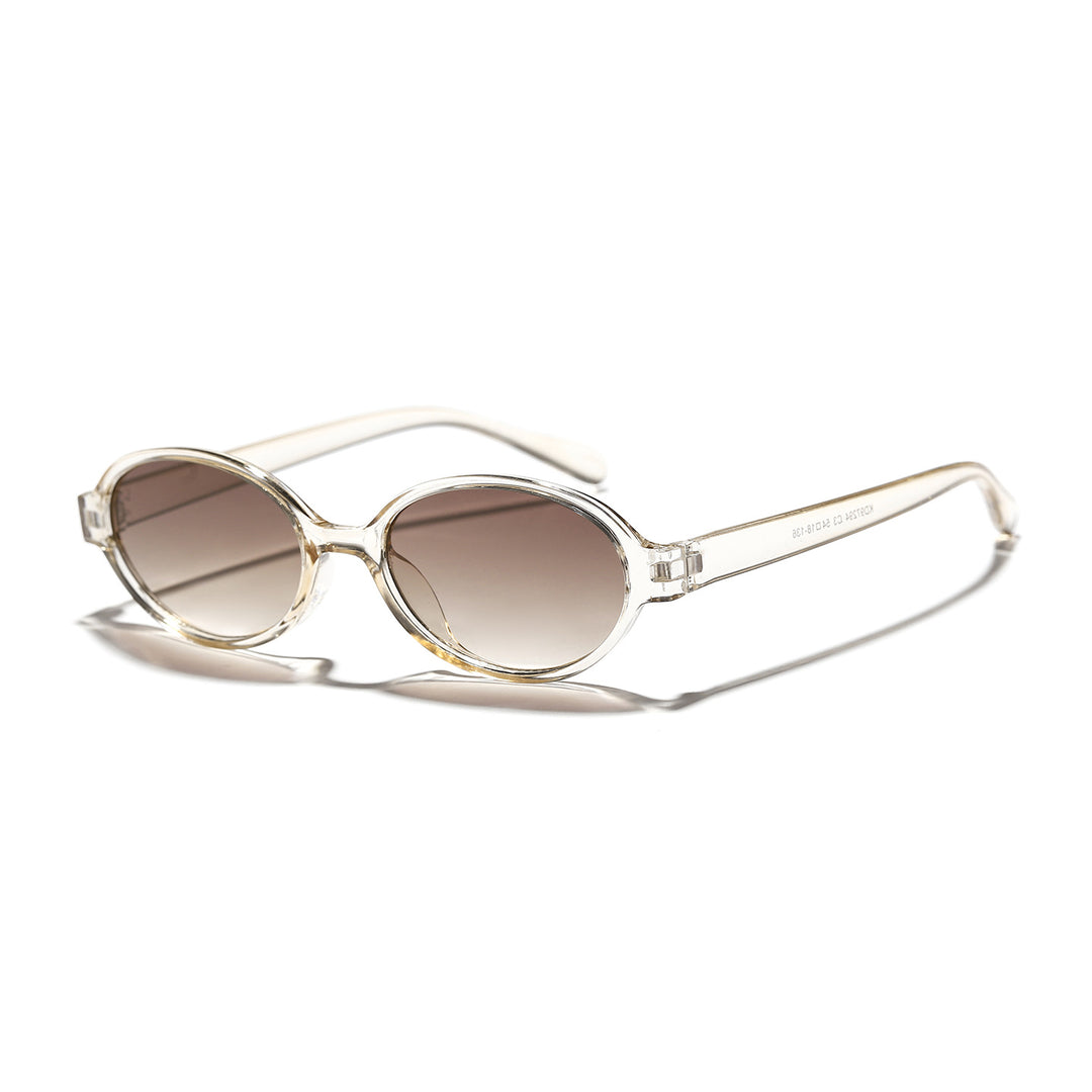 Women's fashionable oval sunglasses with animal pattern Bowlift