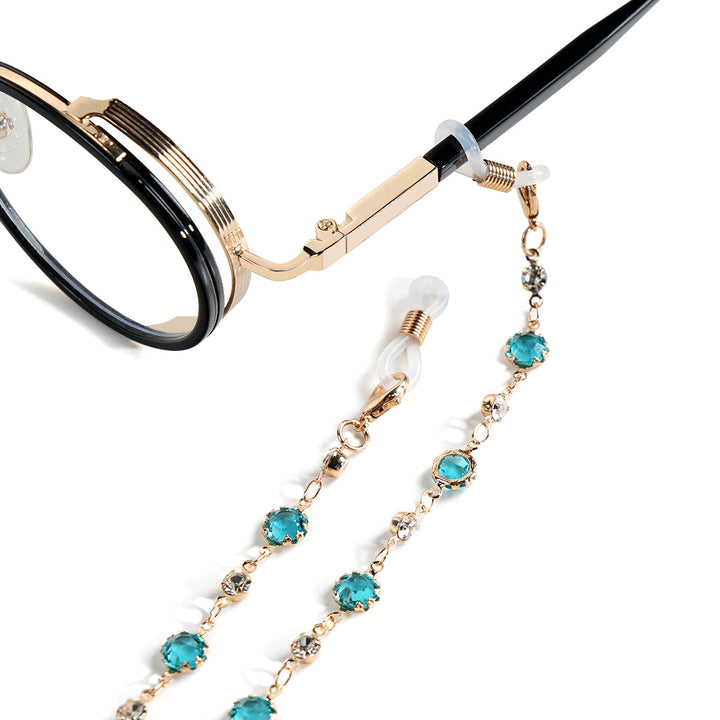 Crystal-Embellished Eyewear Chain Bowlift