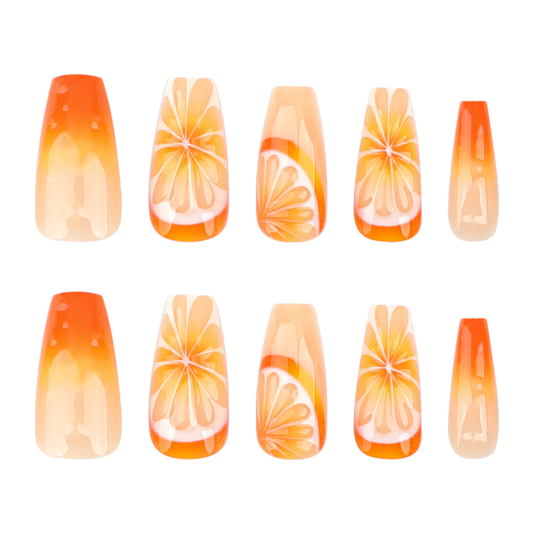 Artful Nail Extensions in Fruit Design Bowlift