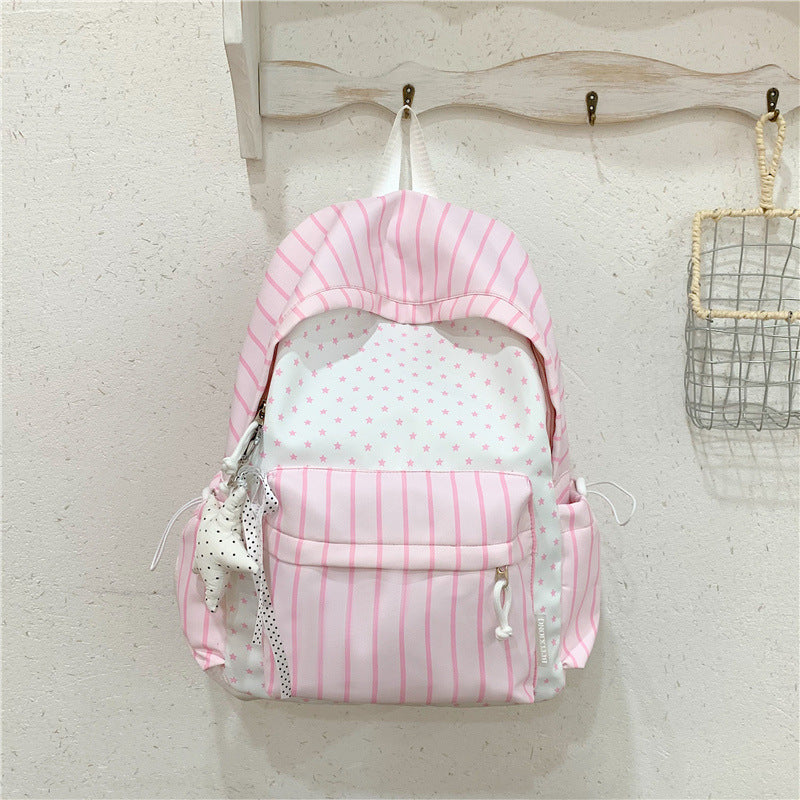 Cute Striped School Backpack