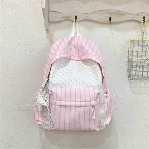 Cute Striped School Backpack