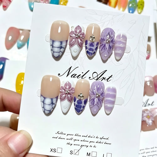 Artistic Press-On Nail Collection Bowlift